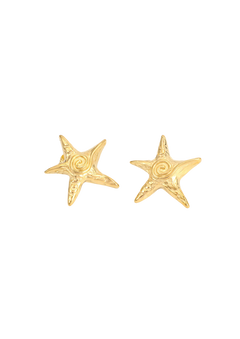Orla - Starfish Stud Earrings Stainless Steel - Gold