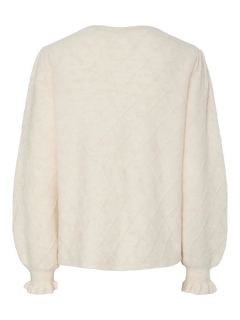 Yasthelma Ls Wool Blend Knit Cardigan - Birch