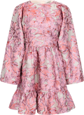 Svanhild Brocade Flower Dress - Pink