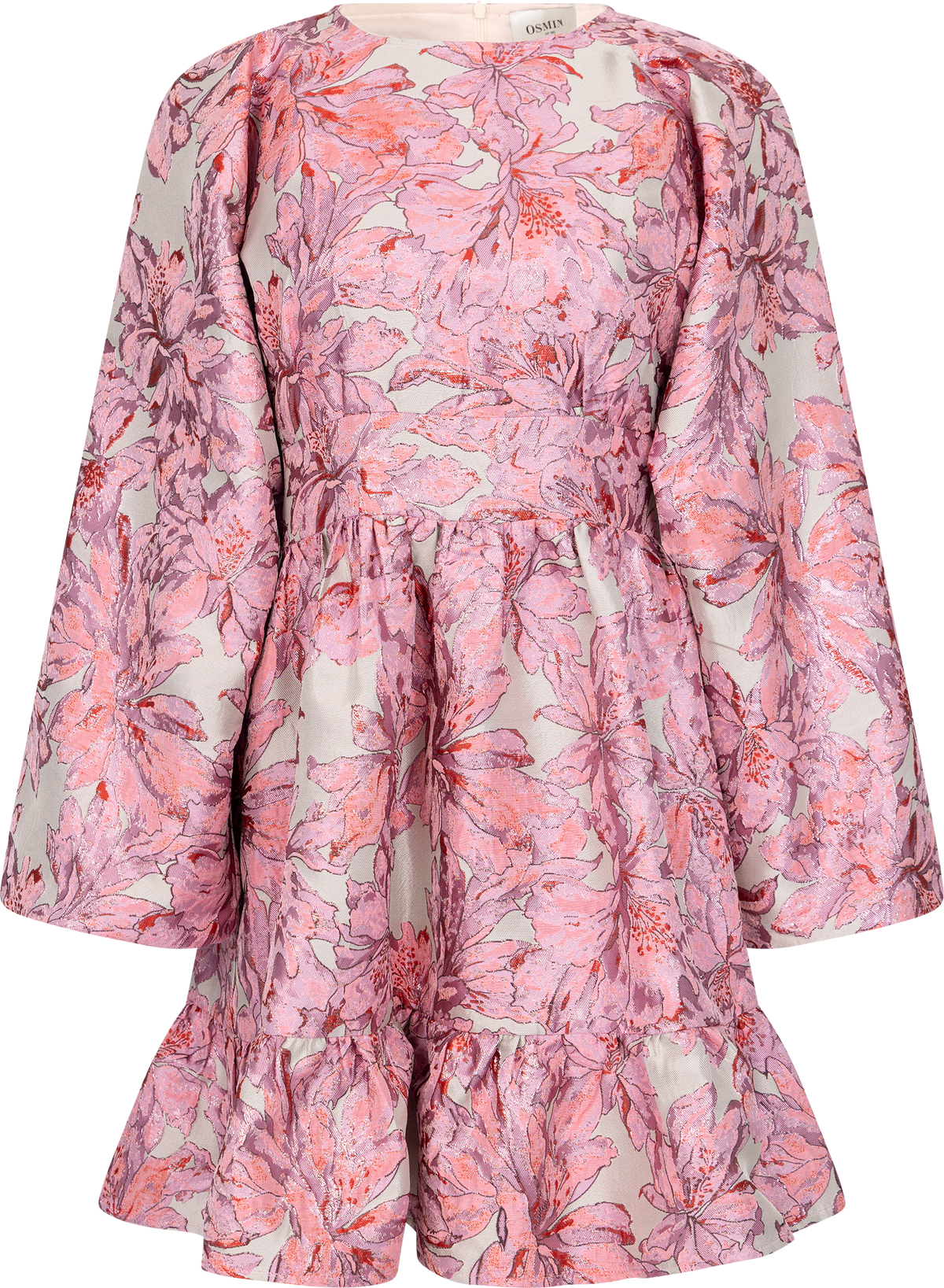 Svanhild Brocade Flower Dress - Pink
