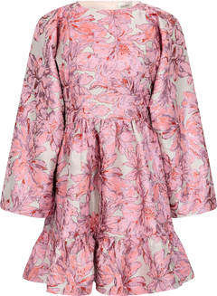Svanhild Brocade Flower Dress - Pink