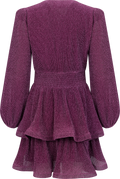 Jade Wave Sparkle Dress - Dark Pink