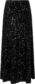 Alva Maxi Sequin Skirt - Black