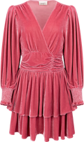 Jade Velvet Solid Dress - Dusty Pink