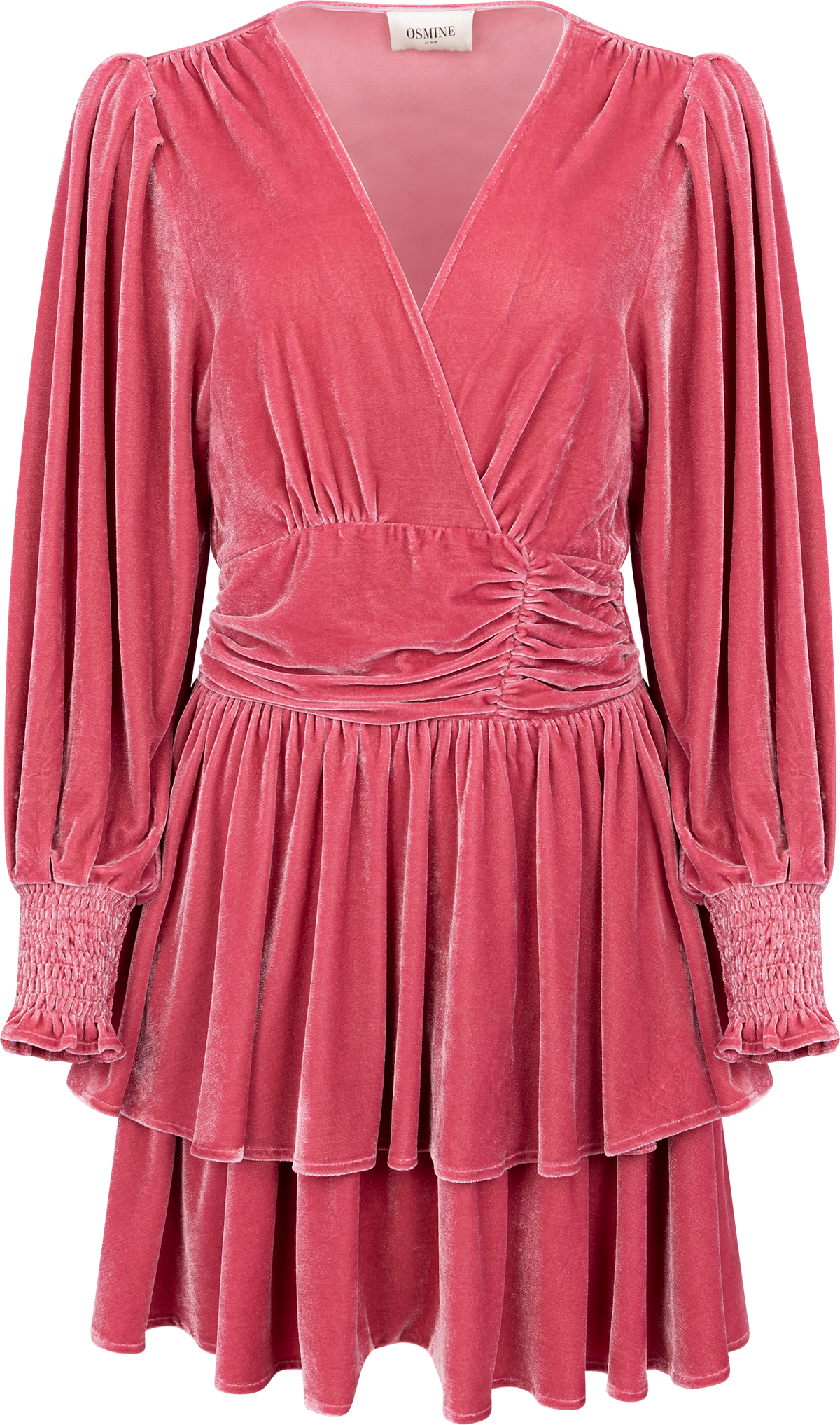 Jade Velvet Solid Dress - Dusty Pink