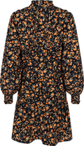 Embla Cord Flower Dress - Black Flower