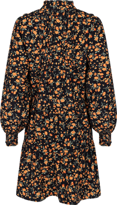 Embla Cord Flower Dress - Black Flower