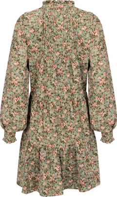 Embla Cord Floral Dress - Green Flower