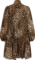 Jofrid Bow Mini Dress - Leopard