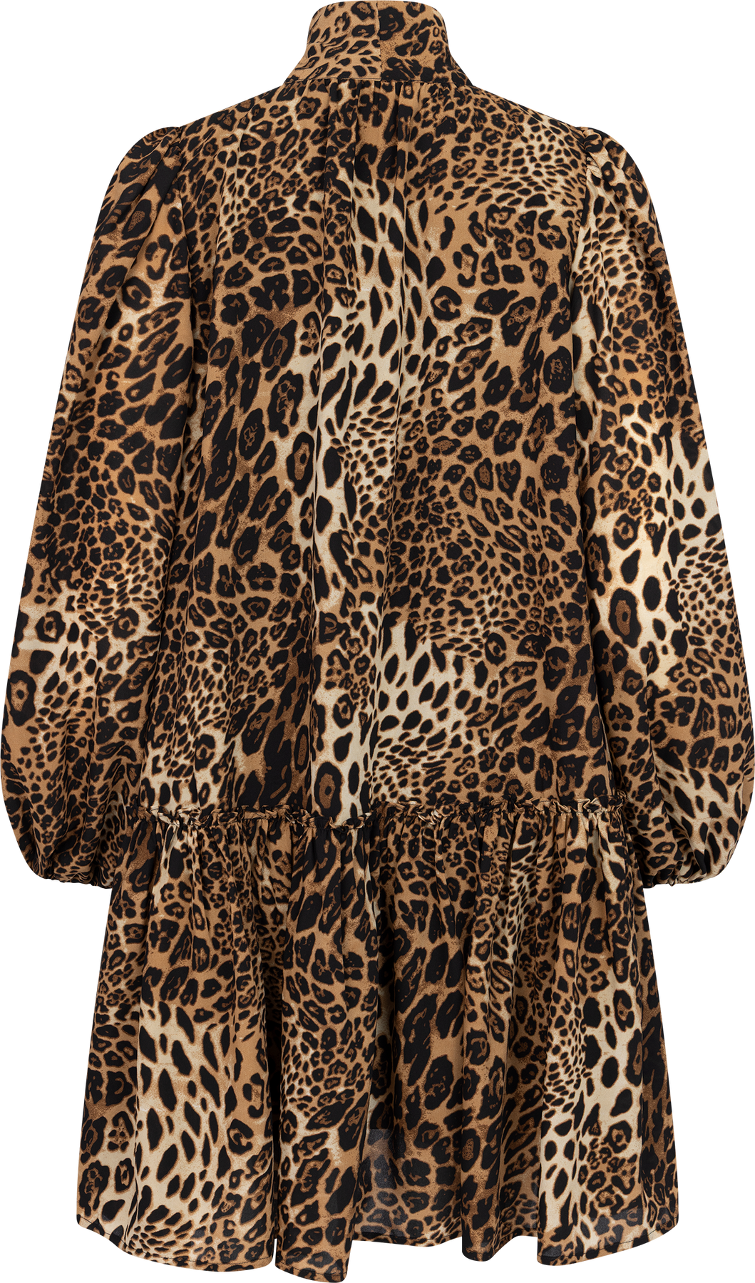 Jofrid Bow Mini Dress - Leopard