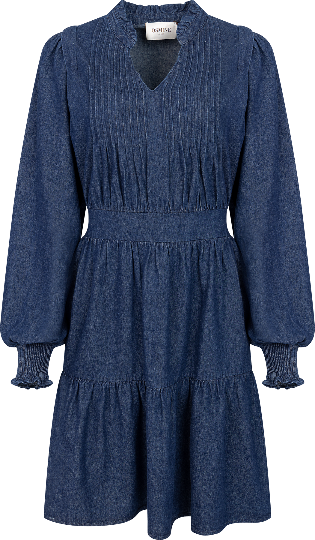 Evina Denim Solid Dress - Blue