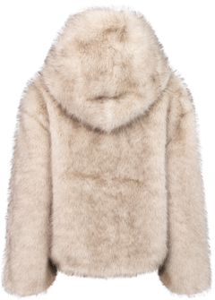 Astrid Faux Fur Jacket - Beige