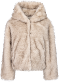 Astrid Faux Fur Jacket - Beige