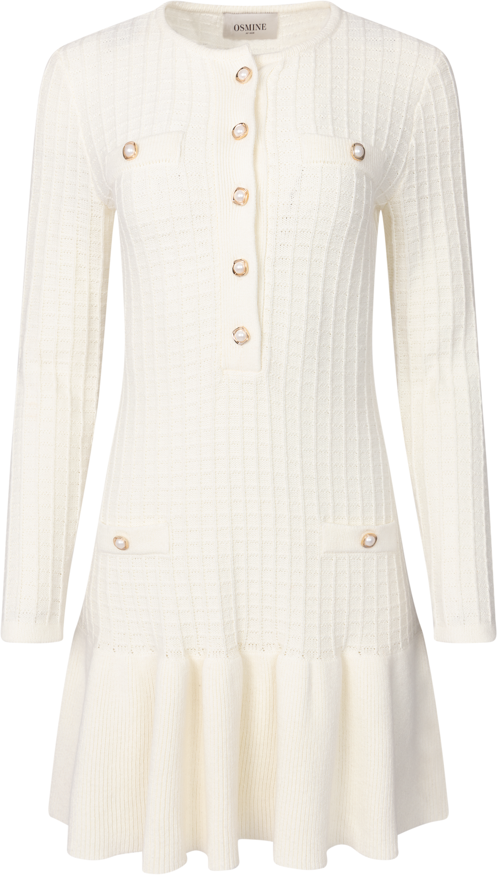 Gerda Crochet Mini Dress - Creme