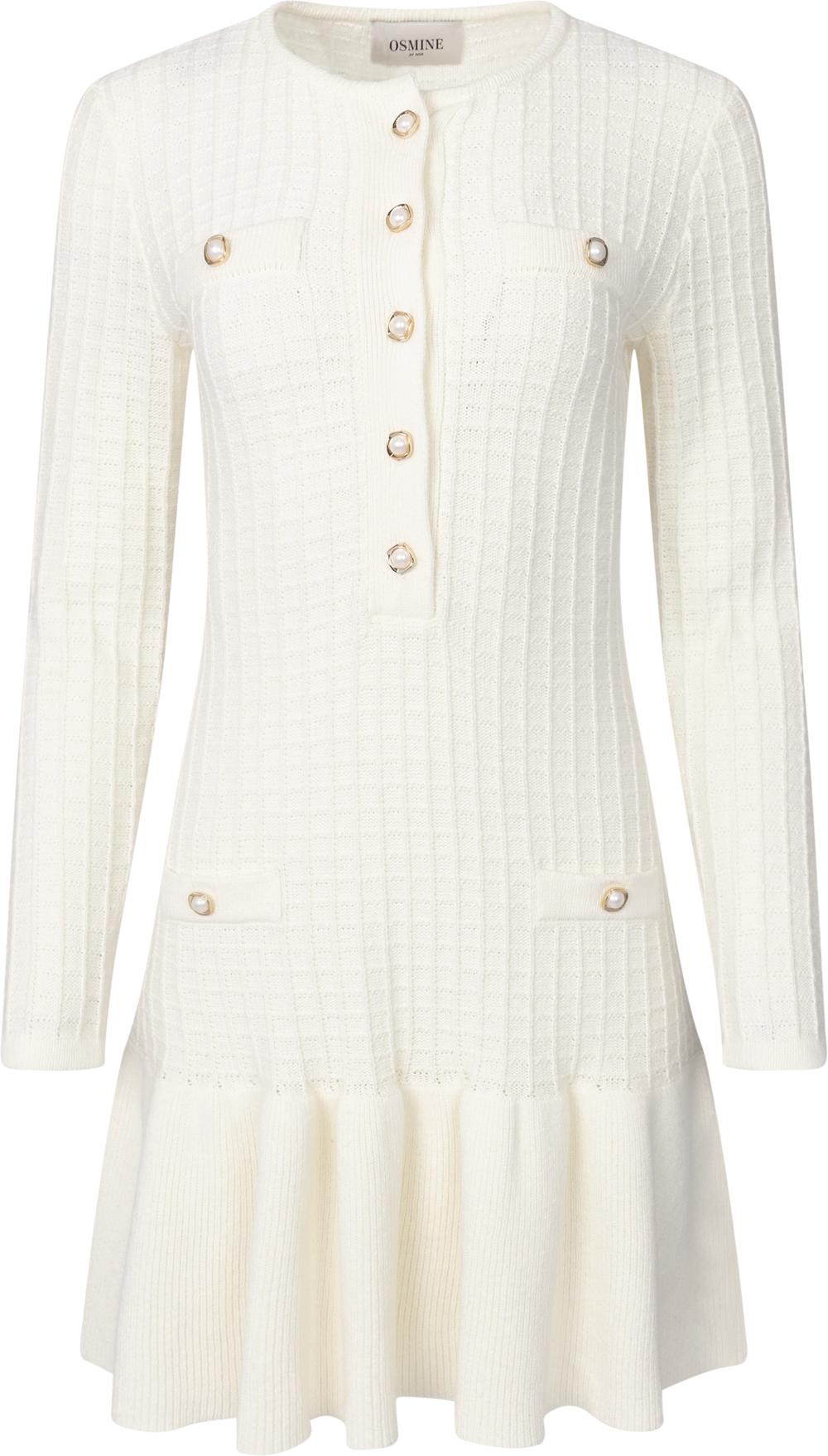 Gerda Crochet Mini Dress - Creme