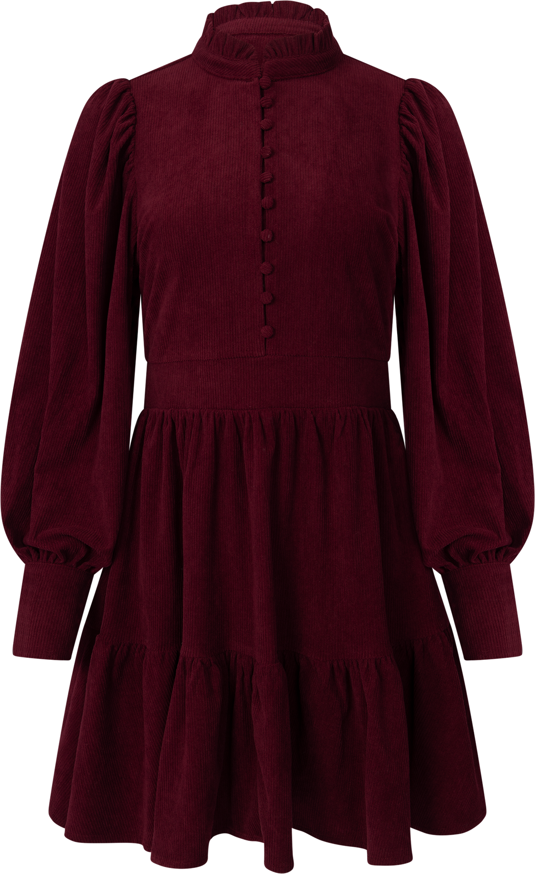 Liv Cord Solid Dress - Wine