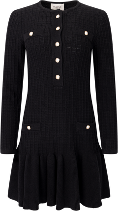 Gerda Crochet Mini Dress - Black