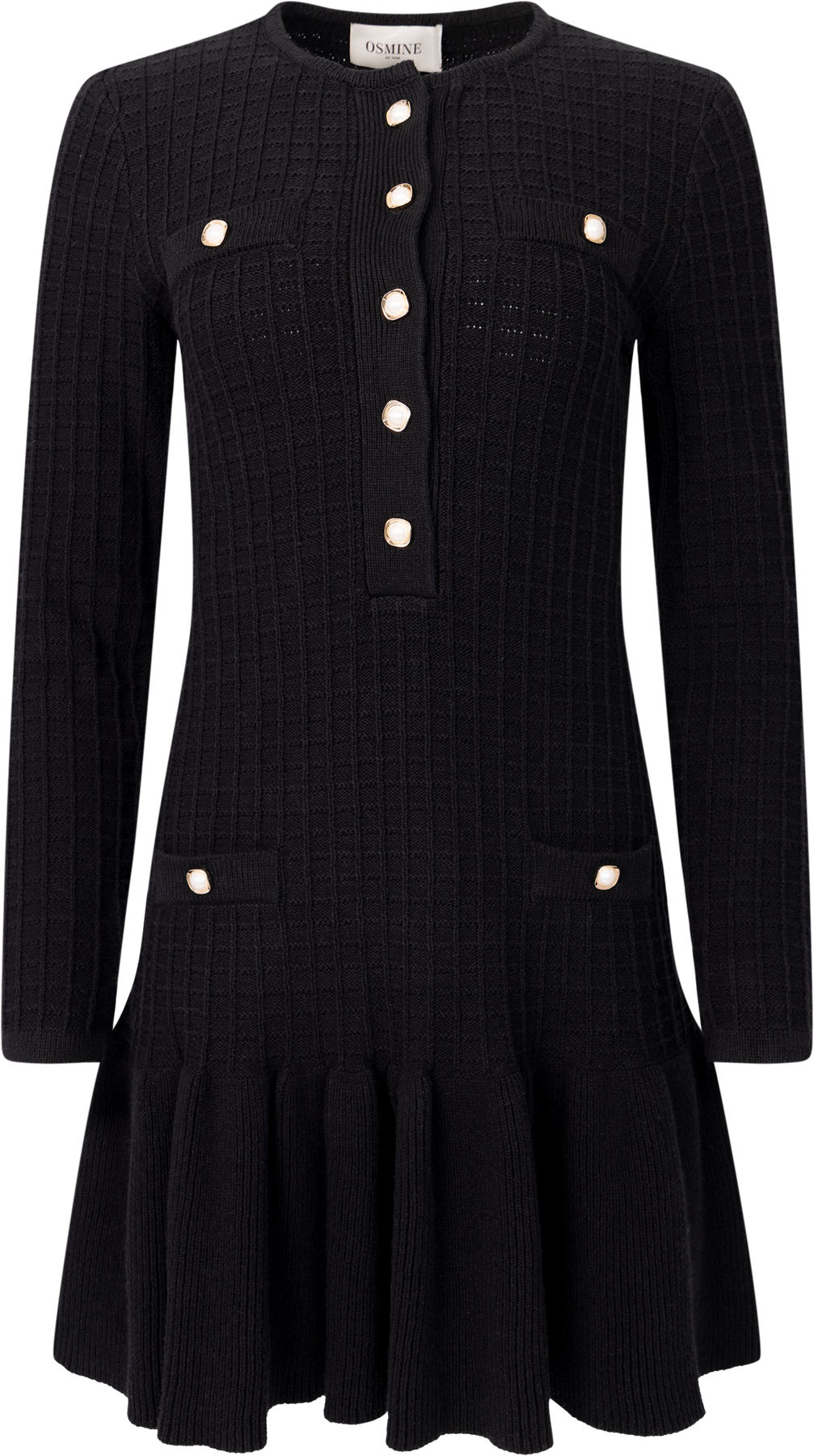 Gerda Crochet Mini Dress - Black