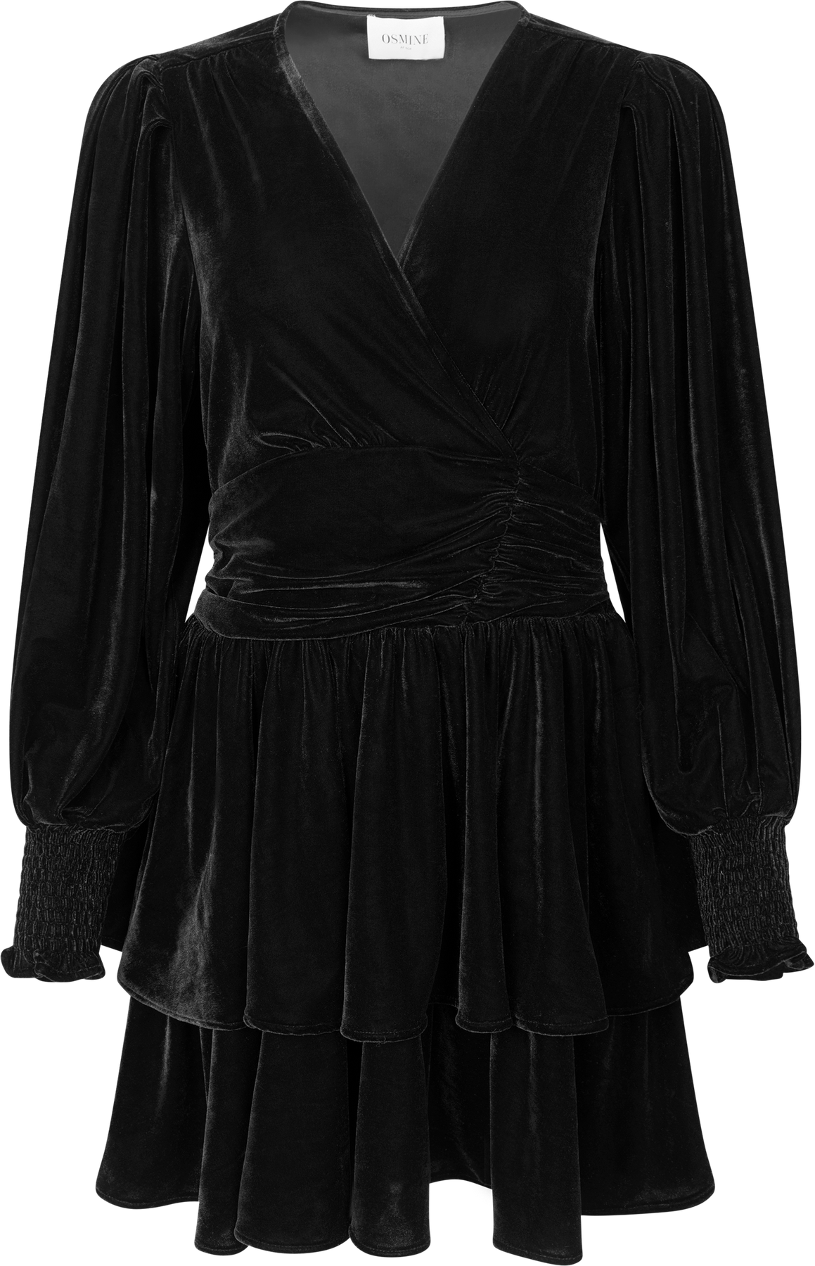 Jade Velvet Solid Dress - Black