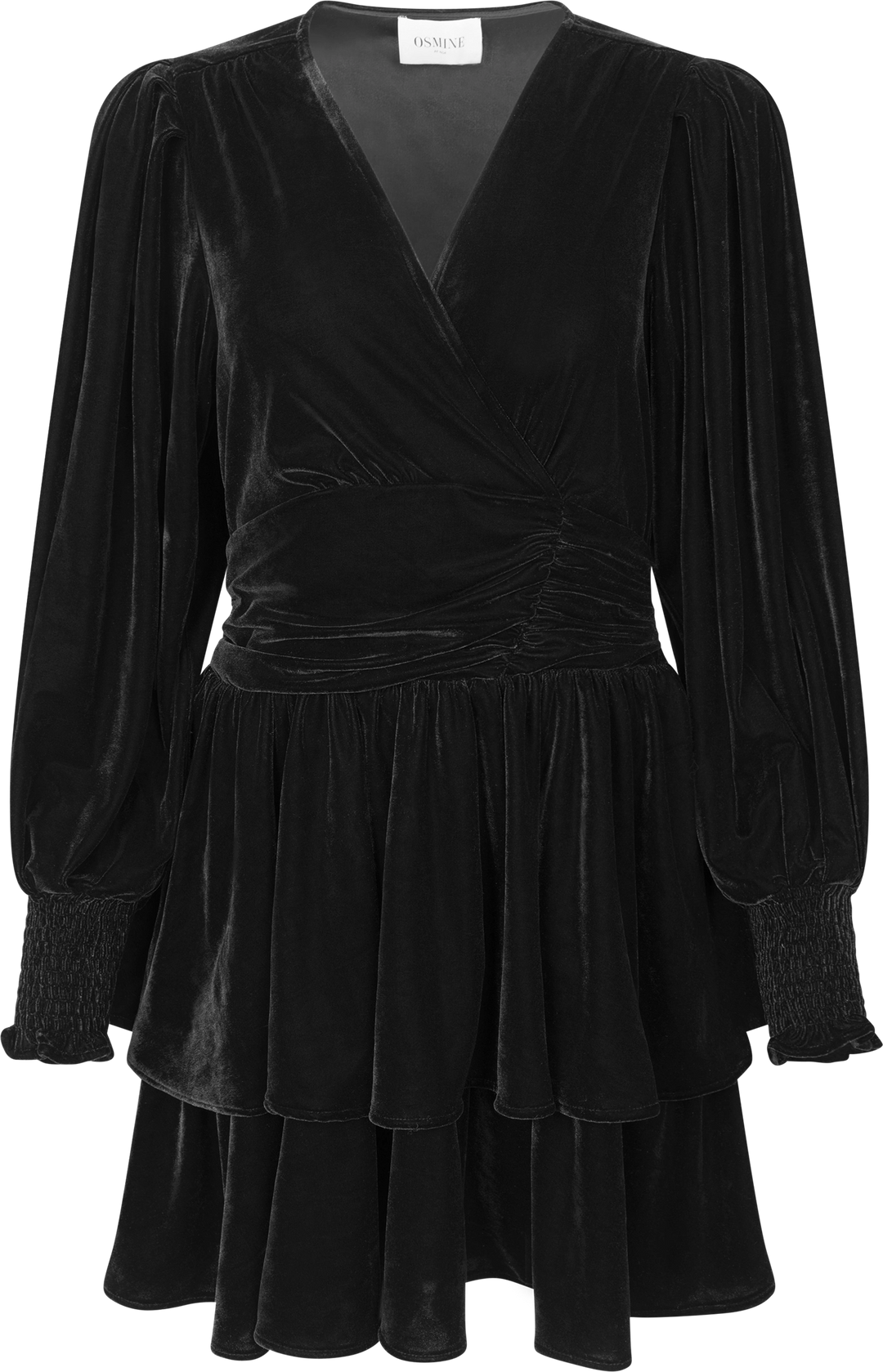 Jade Velvet Solid Dress - Black