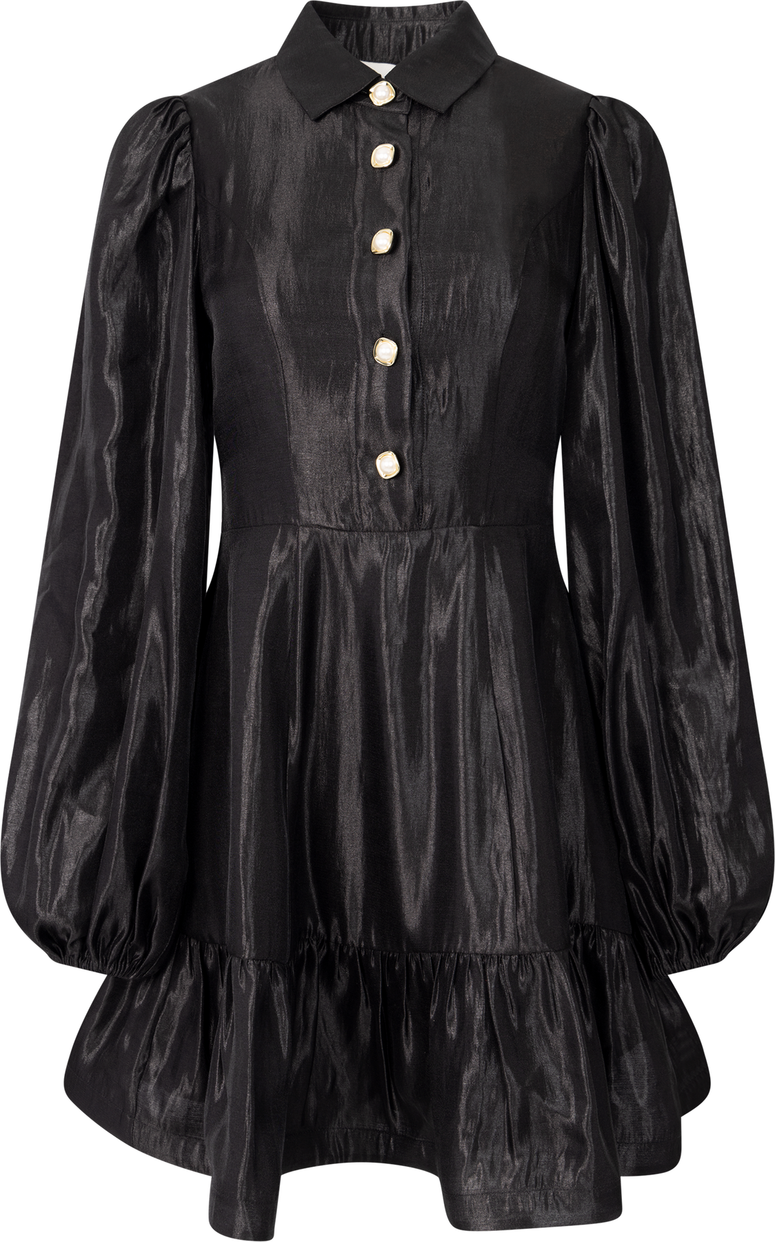 Mandy Organza Mini Dress - Black