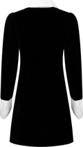 Runa Velvet Mini Dress - Black