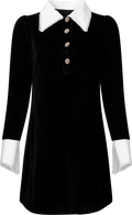 Runa Velvet Mini Dress - Black