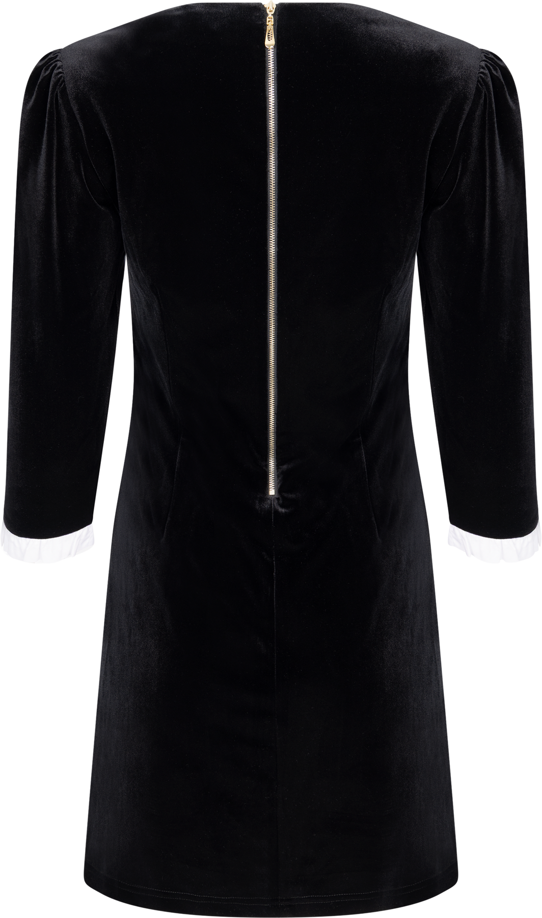 Jean Velvet Mini Dress - Black