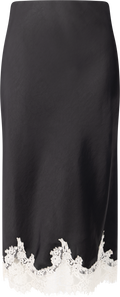 Stinalill Satin Lace Skirt - Black