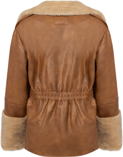 Marie Faux Shearling Jacket - Cognac