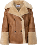 Marie Faux Shearling Jacket - Cognac