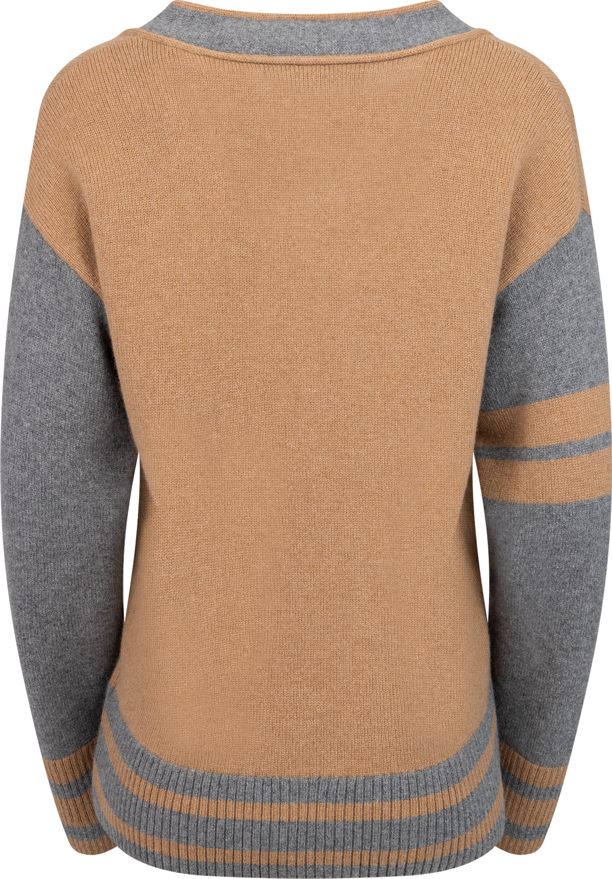Gant Varsity V-Neck Cardigan - Whiskey Brown