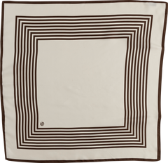 Striped Scarf - Cream & Mocha Mousse