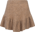 Knit Frill Skirt - Beige Melange