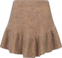 Knit Frill Skirt - Beige Melange