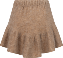 Knit Frill Skirt - Beige Melange