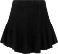 Knit Frill Skirt - Black