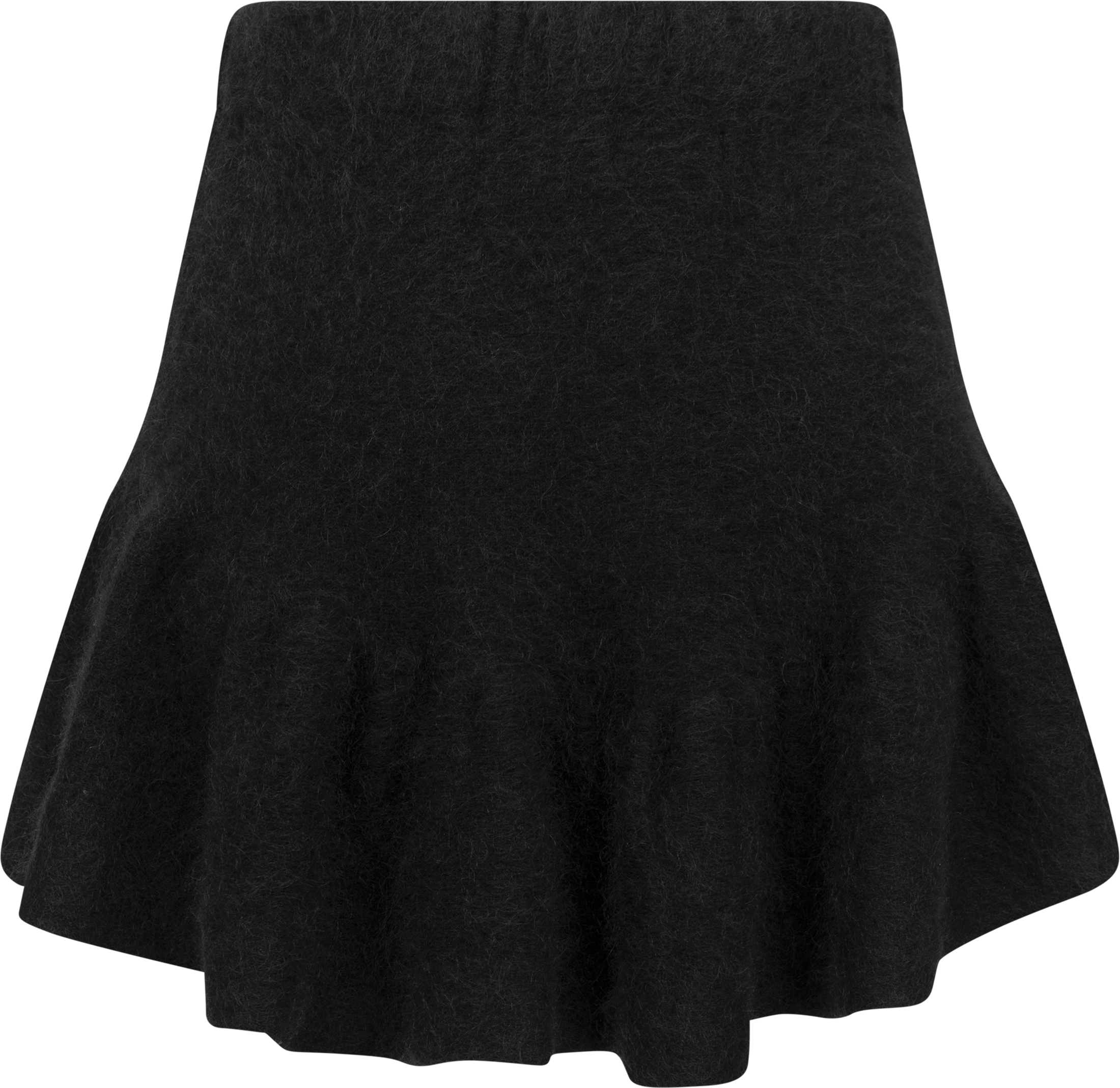 Knit Frill Skirt - Black