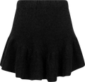 Knit Frill Skirt - Black