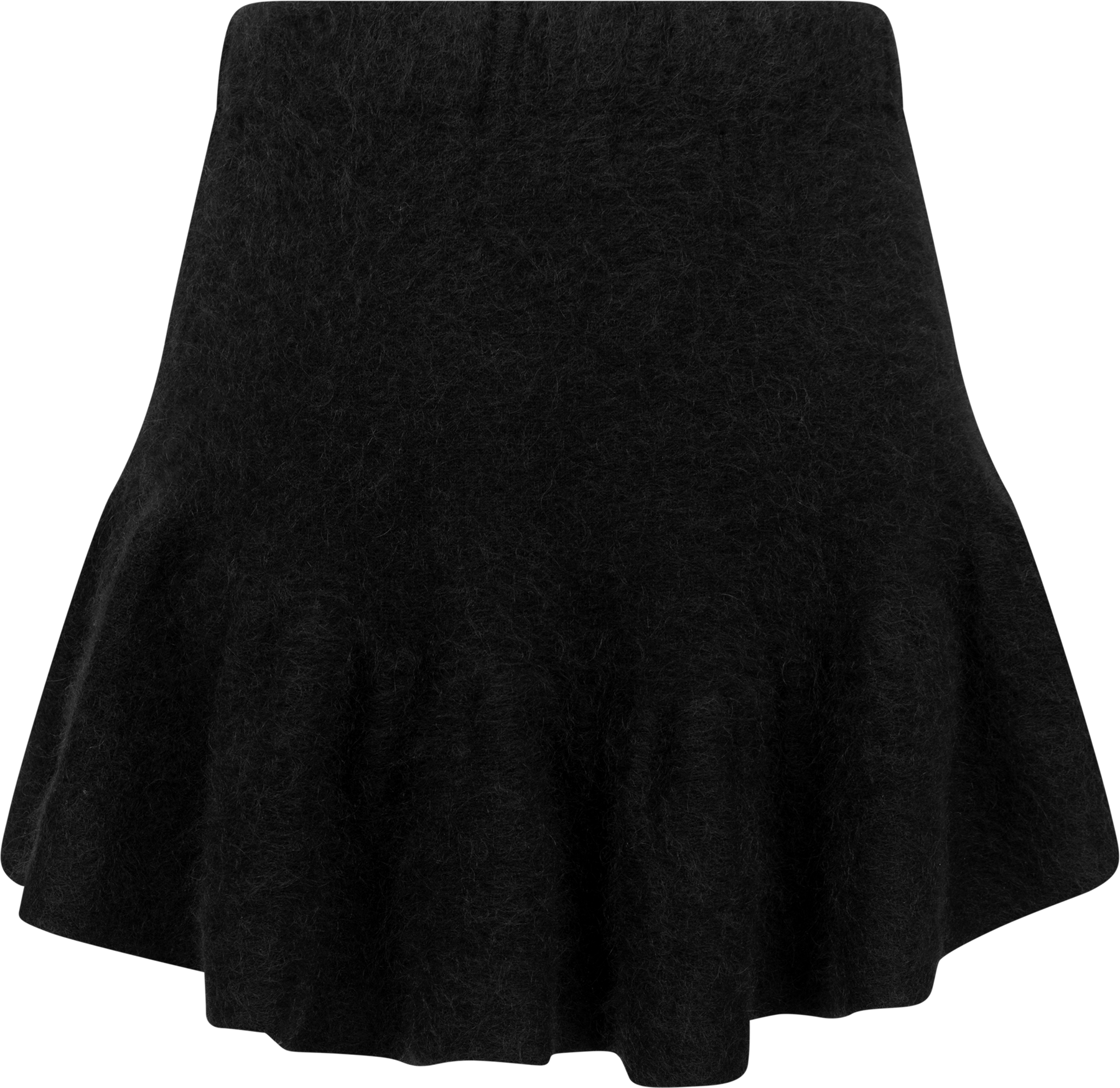 Knit Frill Skirt - Black