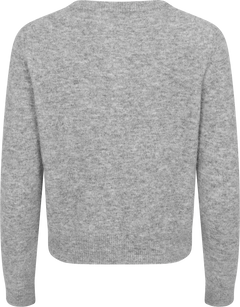 Mina Wool Cardigan - Light Grey Melange