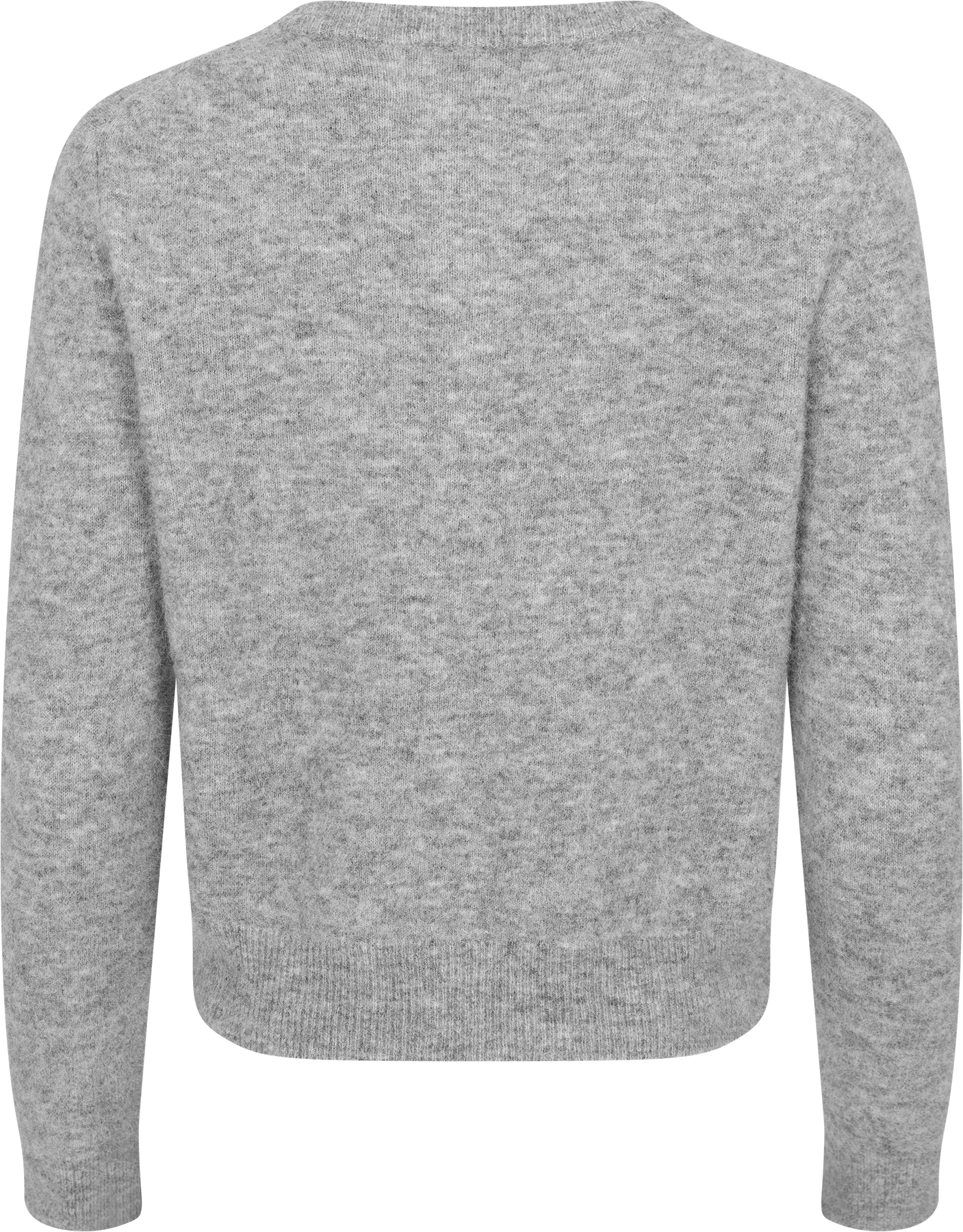 Mina Wool Cardigan - Light Grey Melange