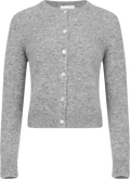 Mina Wool Cardigan - Light Grey Melange