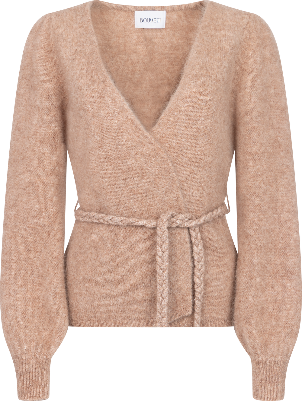 Marion Mohair Belt Cardigan - Sand Melange