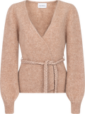 Marion Mohair Belt Cardigan - Sand Melange