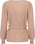 Marion Mohair Belt Cardigan - Sand Melange