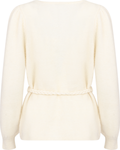 Marion Mohair Belt Cardigan - Off White