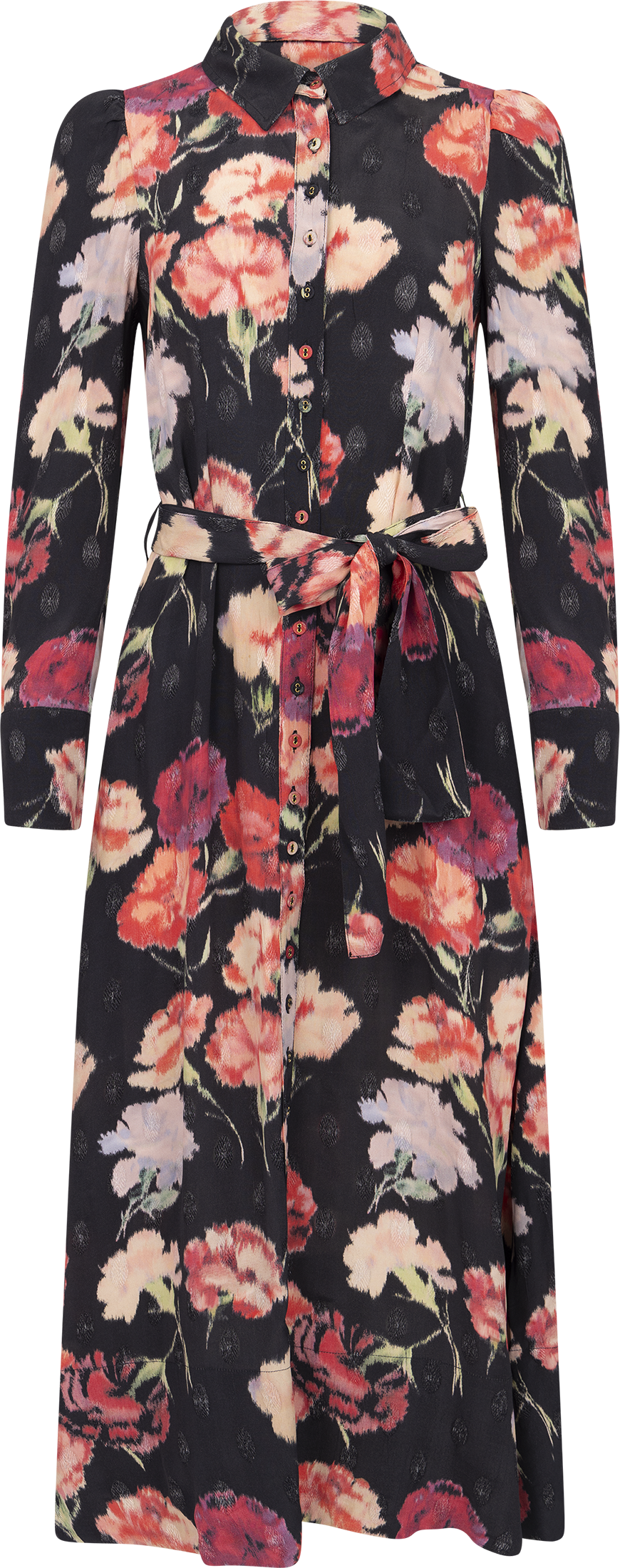 Viscose Shirt Dress - Poppies