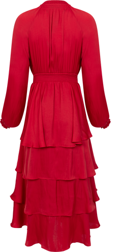 Adalee Dress Solid - Red