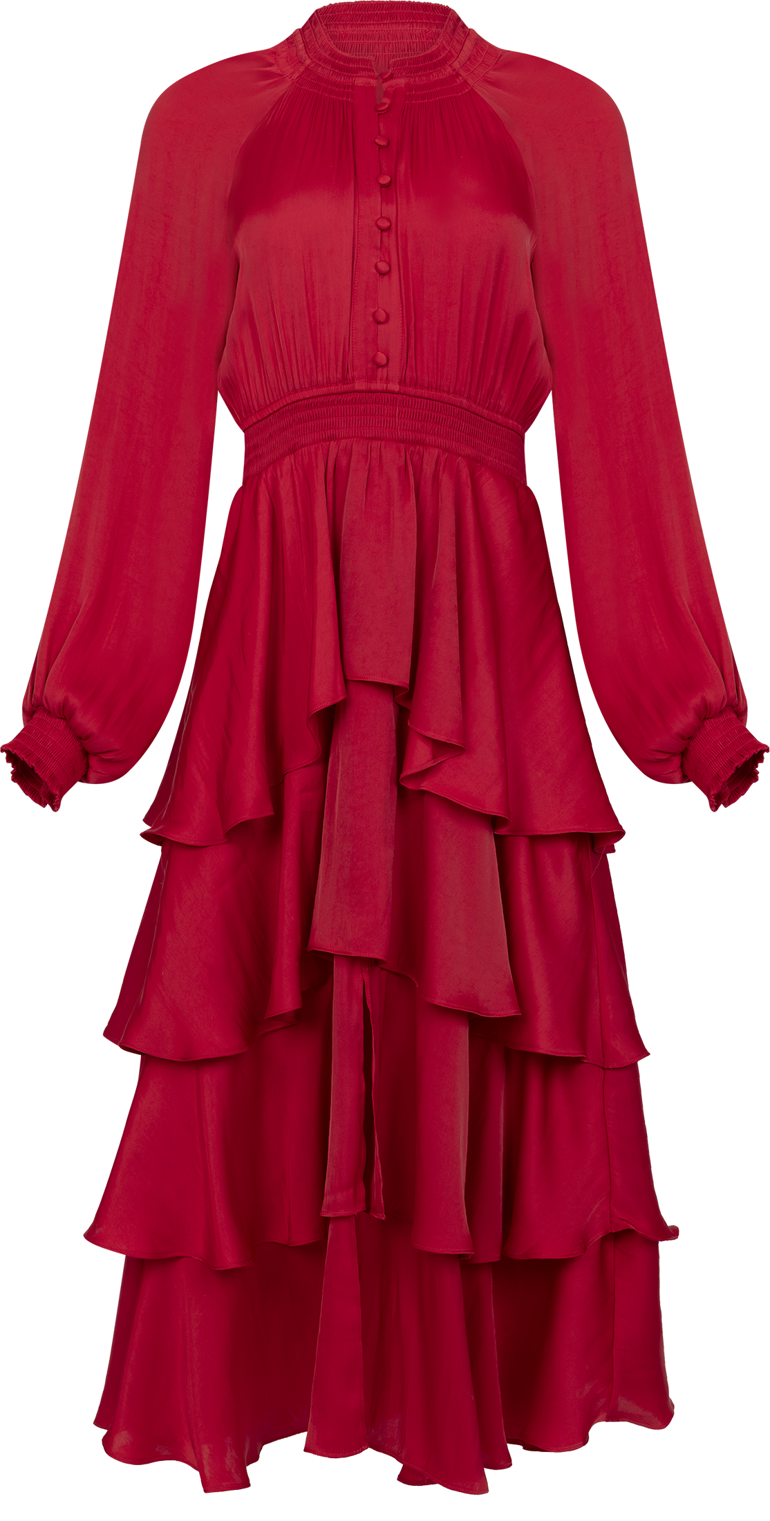 Adalee Dress Solid - Red